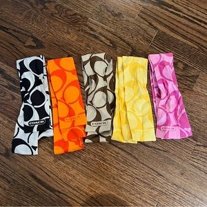 Coach Skinny Scarves Bundle of 5